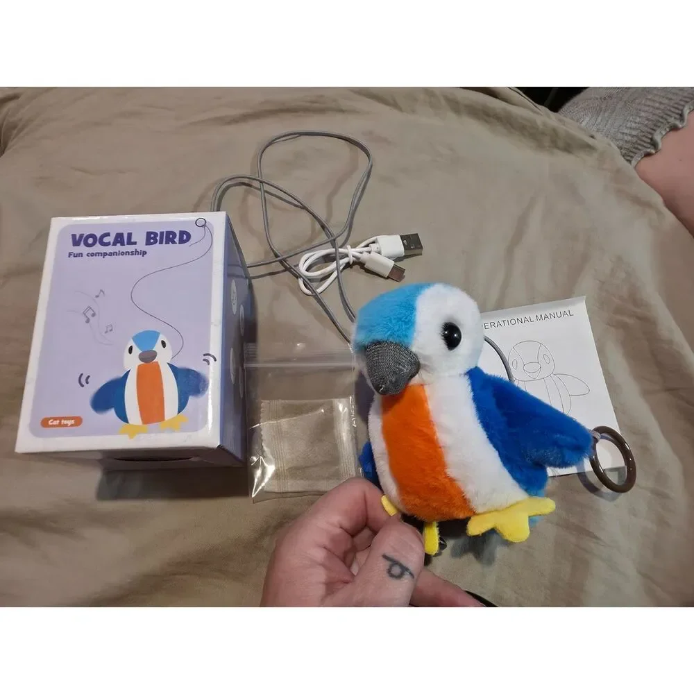 Cat Toy Rechargeable with Flapping Wings and Kitten Toy for Solo Indoor Play